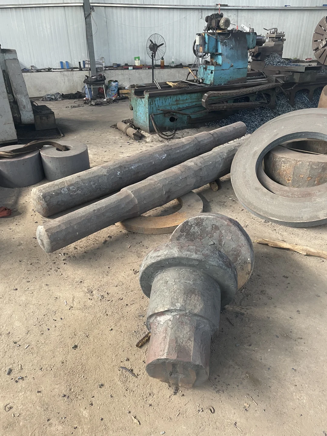 锻造主轴毛坯 38CrMoAlA钢+粗车 数控龙门铣