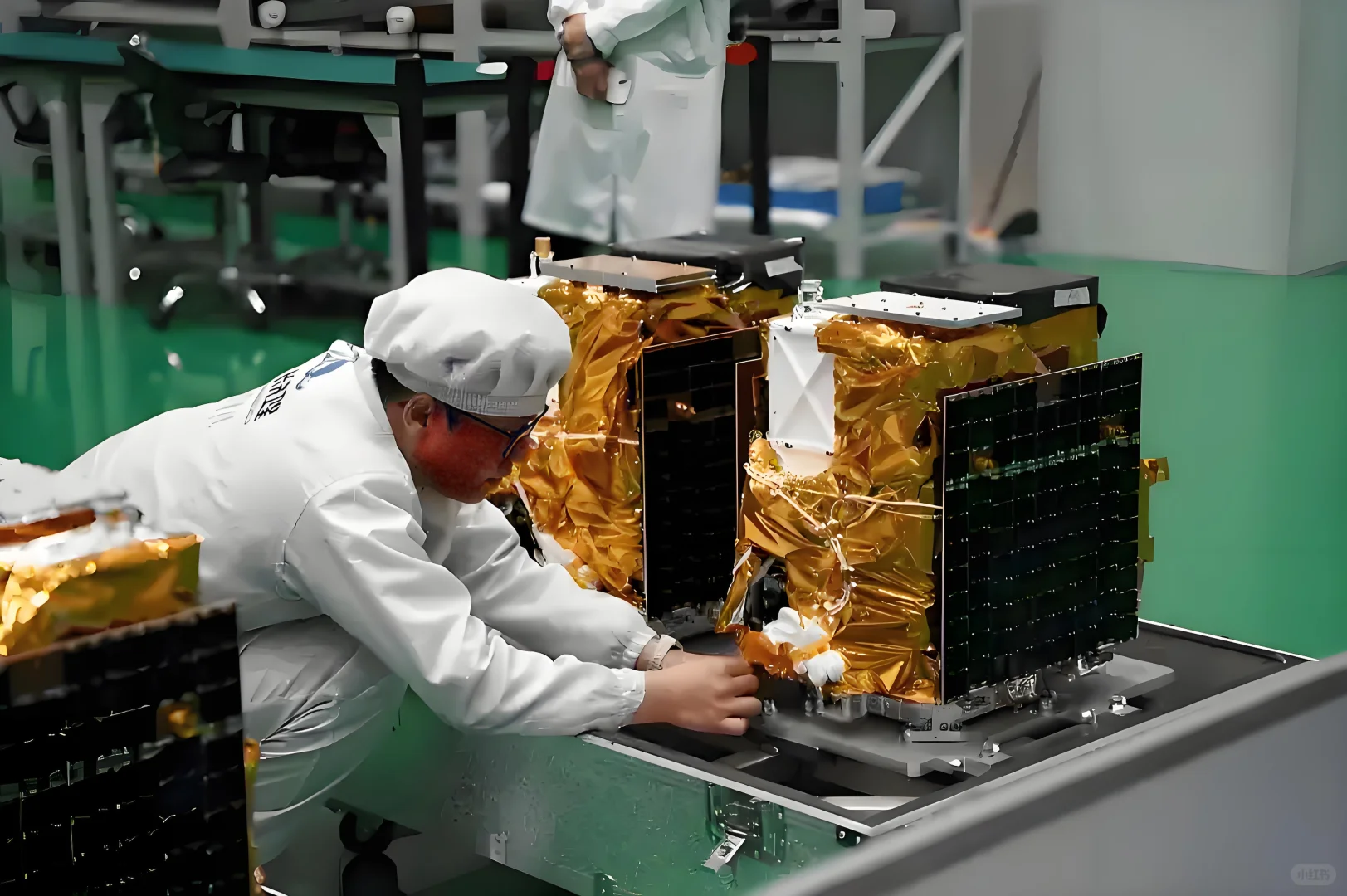 智慧工厂批量生产卫星