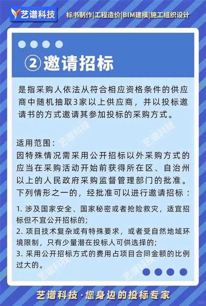 招投标中常见的七种采购方式