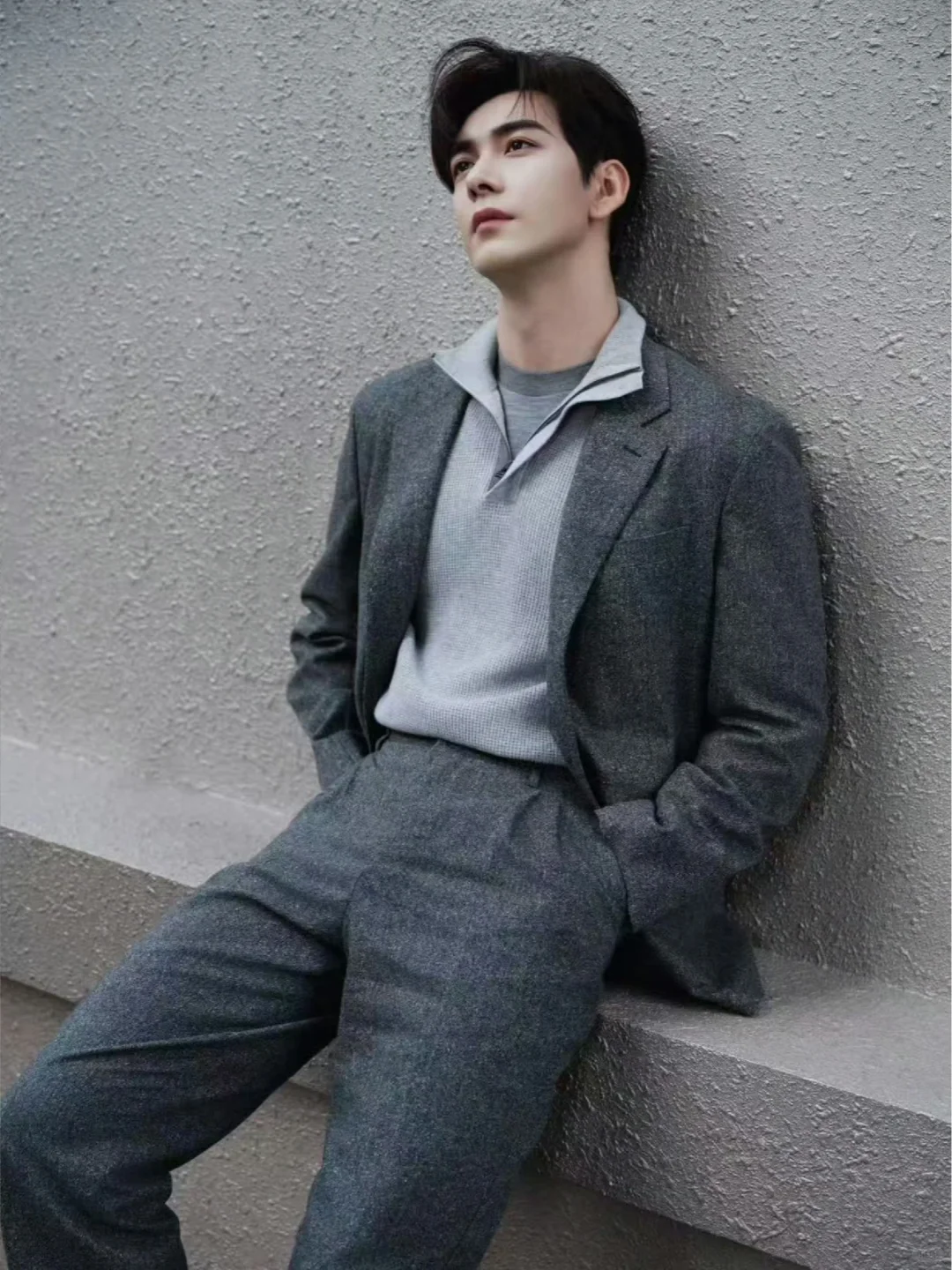 西装 | 当陈星旭灰毛呢西装撞在我审美上!