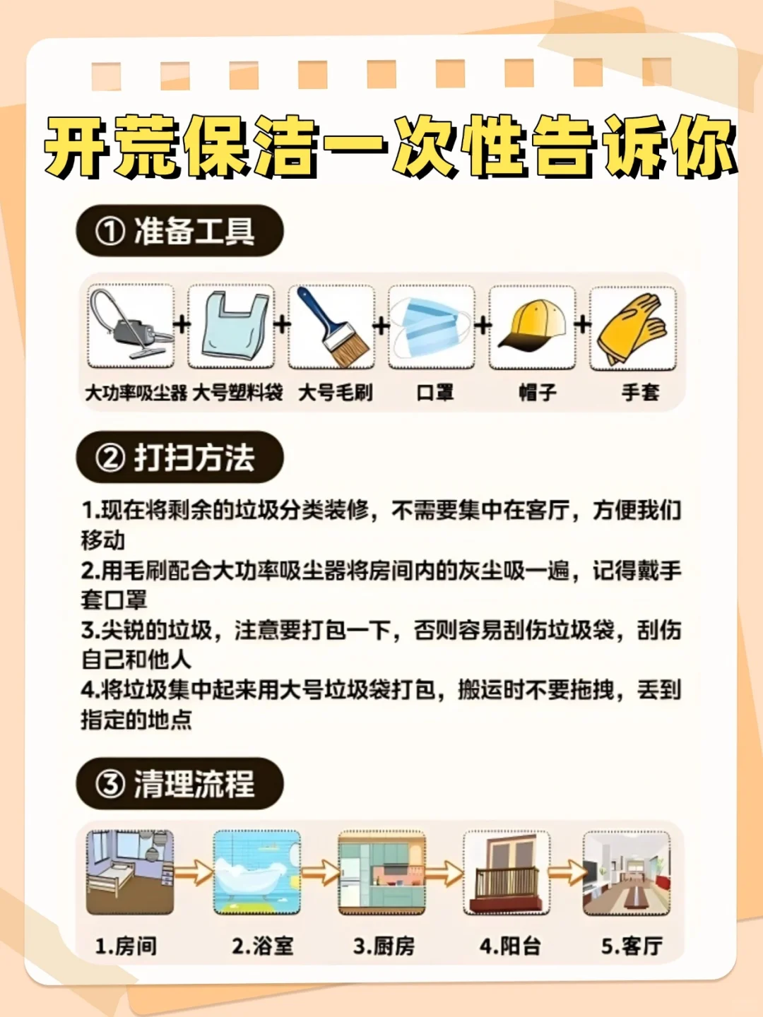 手把手教你✅超全的开荒保洁指南?