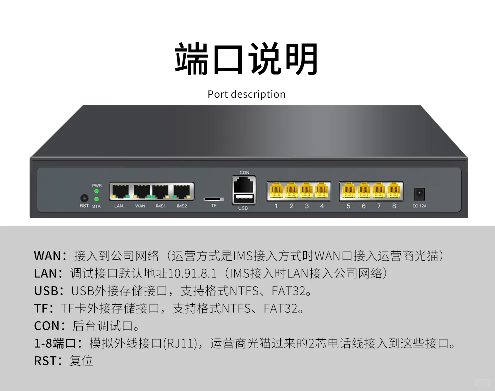 亿家通IP语音交换机 IPPBX200-8FXO