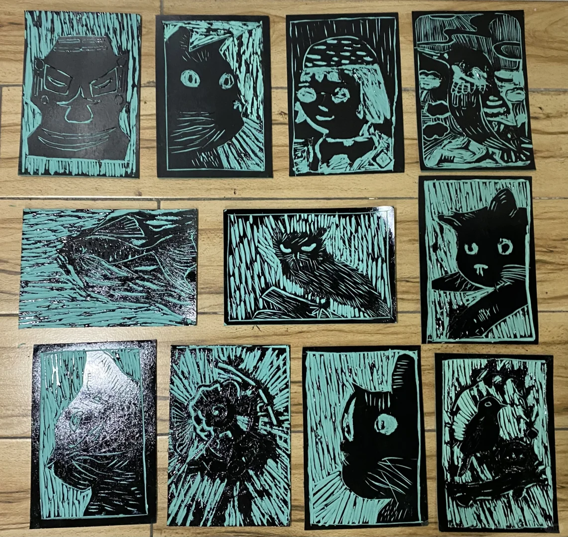 雕刻版画 治愈又解压的创作过程分享✨