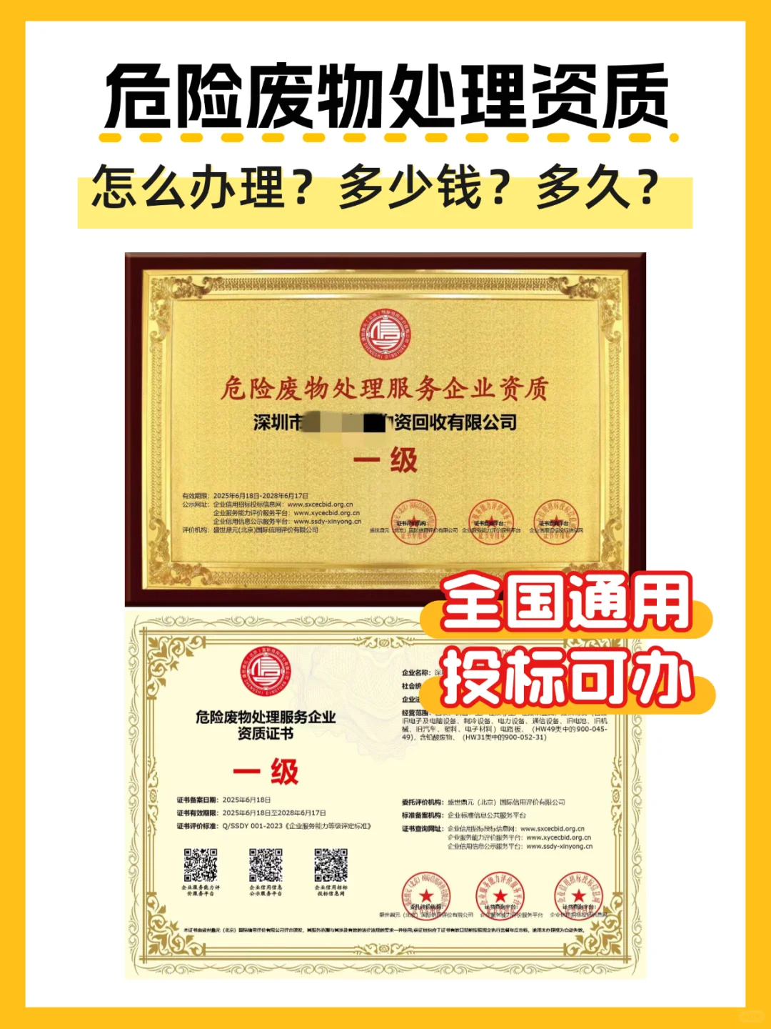 危险废物处理服务资质需要多少钱