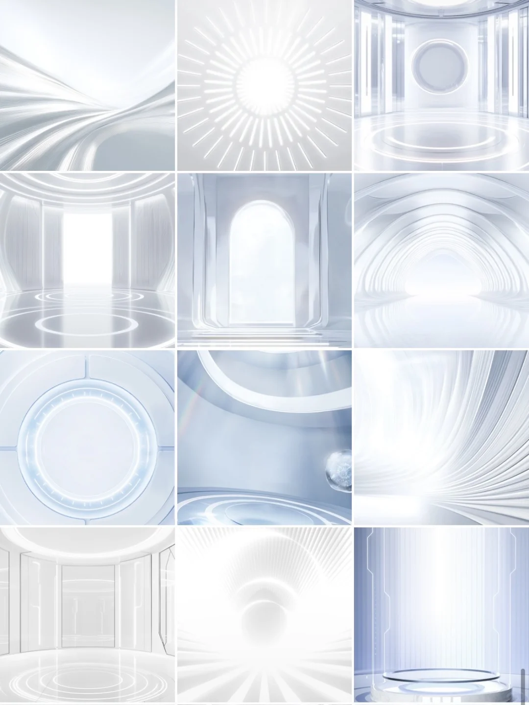 科技感浅色系电商产品展台背景大图12