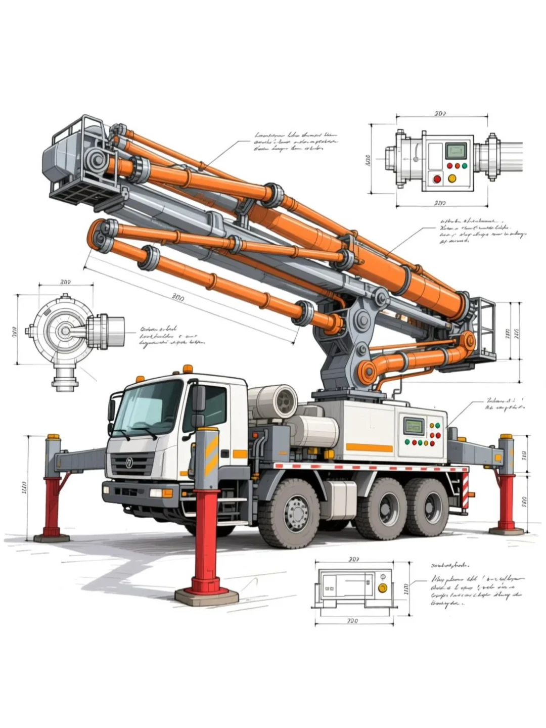 混凝土泵车·设计草稿［咒语］