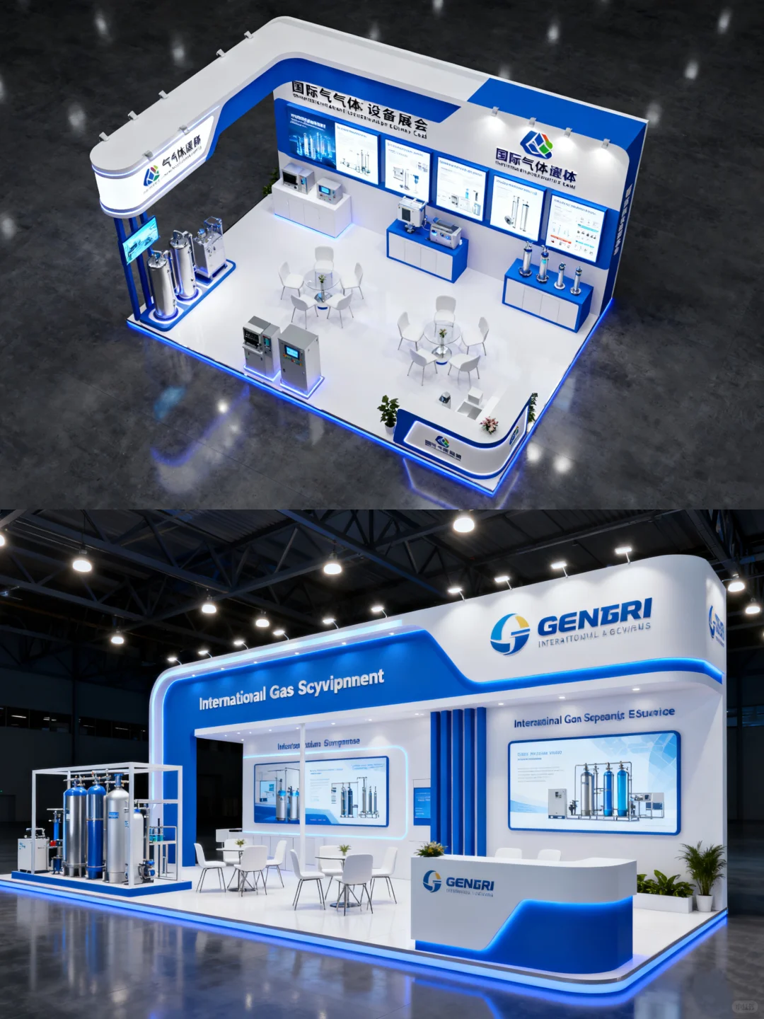 展会美陈?气体设备展台~