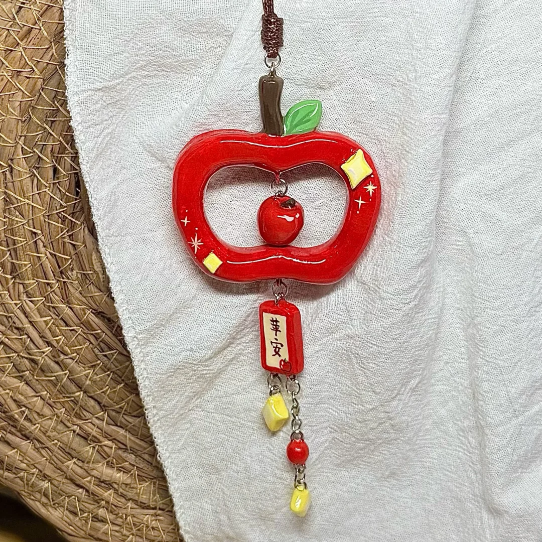 石塑粘土教程｜貌美?车挂，苹苹安安?