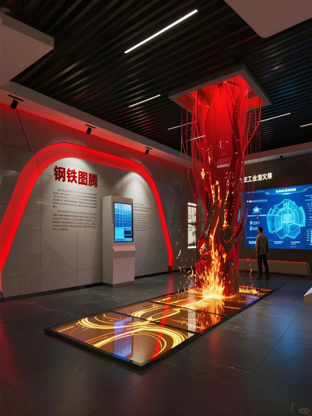 钢流烫到心跳的钢铁企业科技展厅太酷了吧?