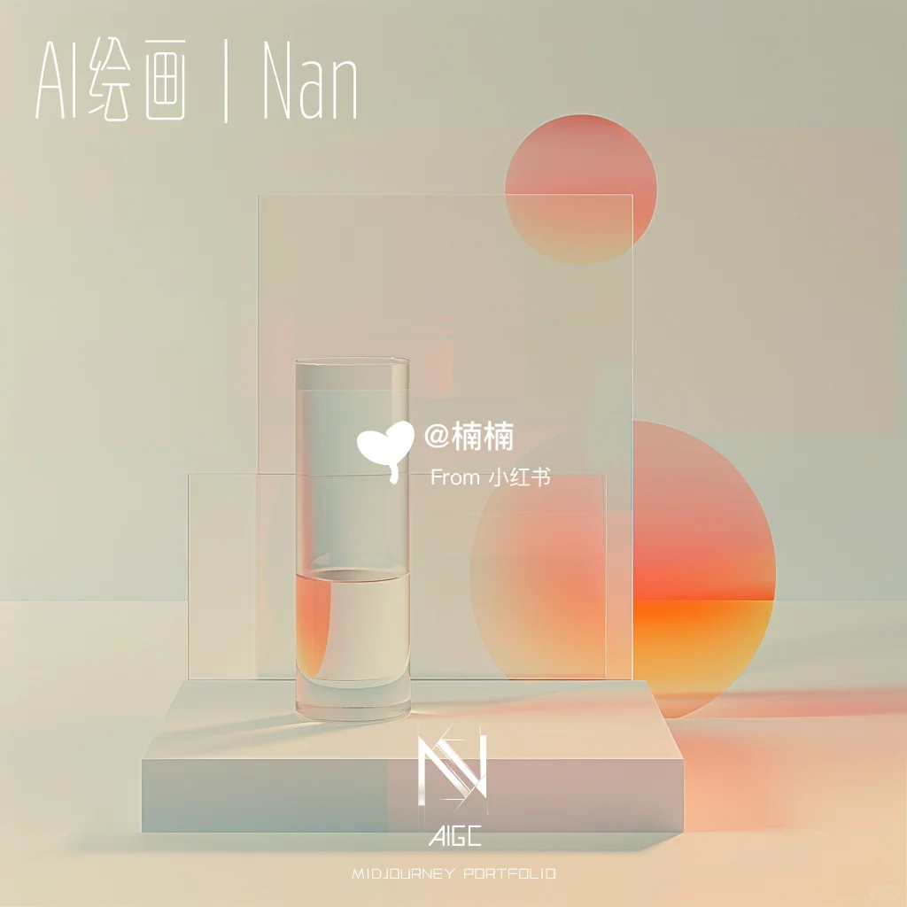 绝美渐变磨砂玻璃 ｜AI绘画