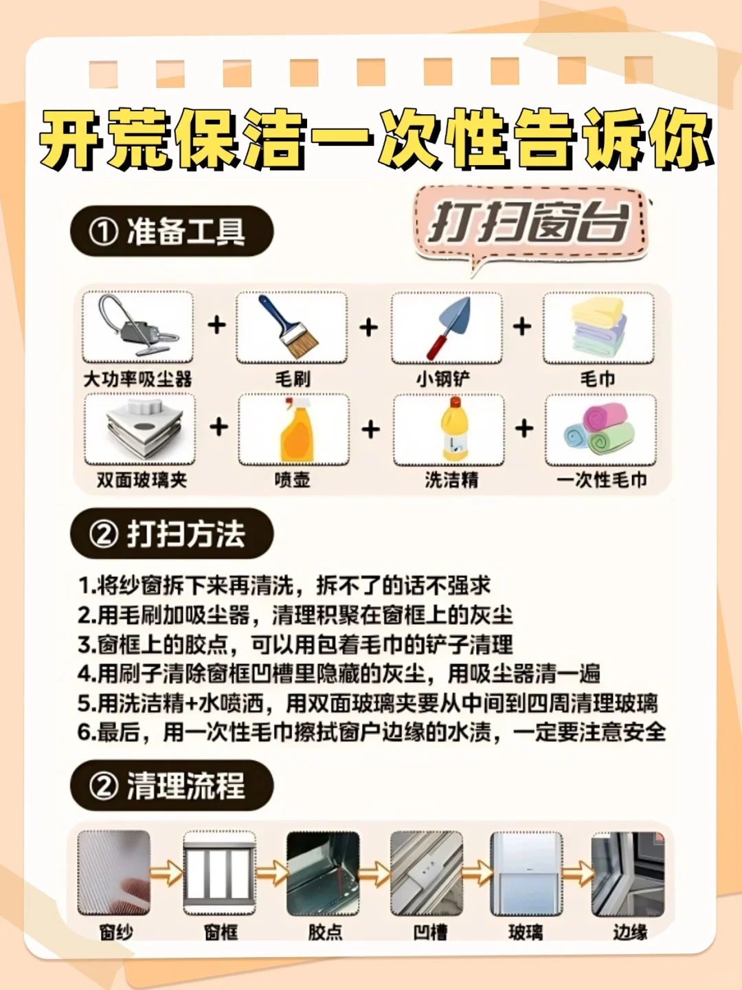 手把手教你✅超全的开荒保洁指南?