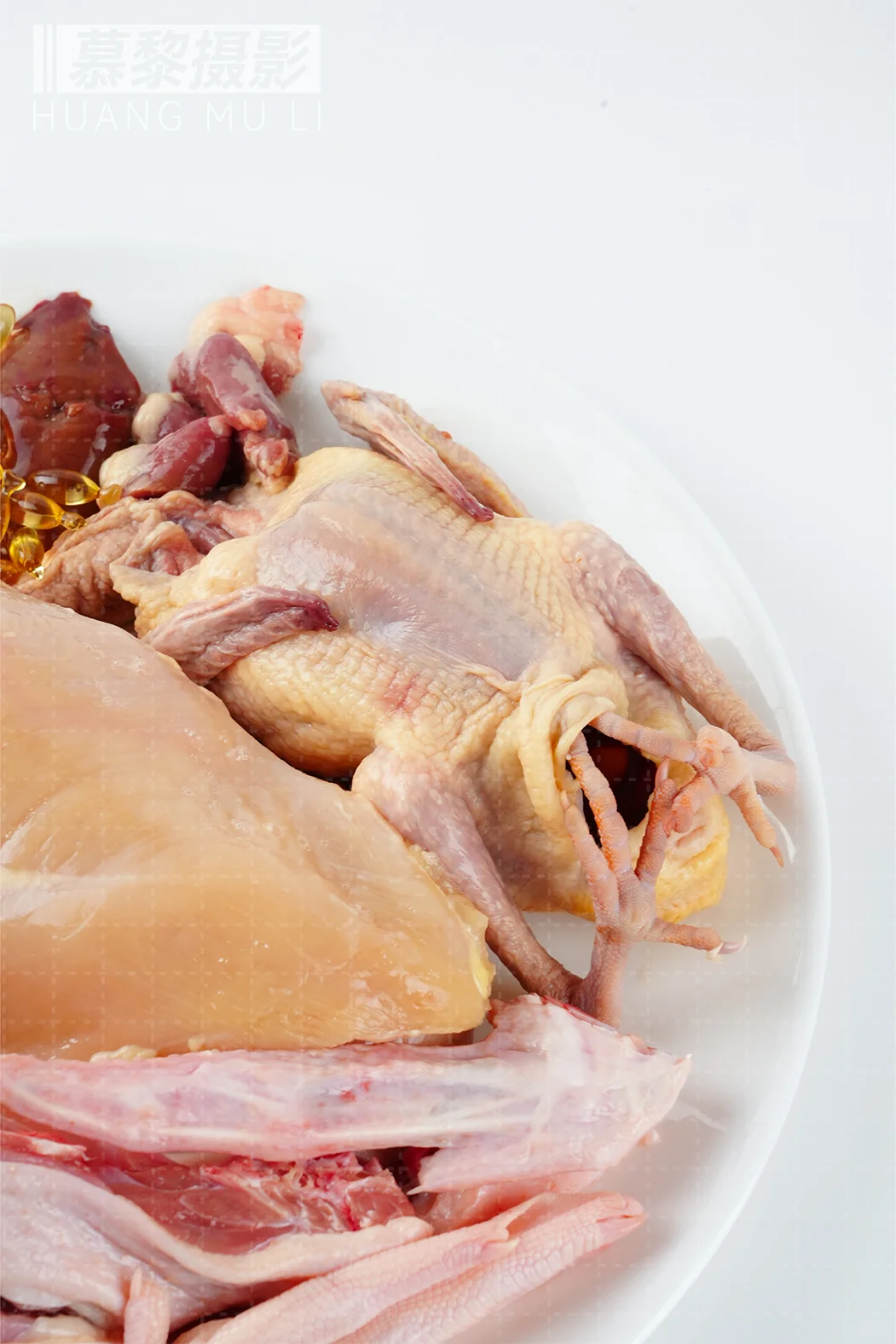 鲜肉白底图拍摄节选