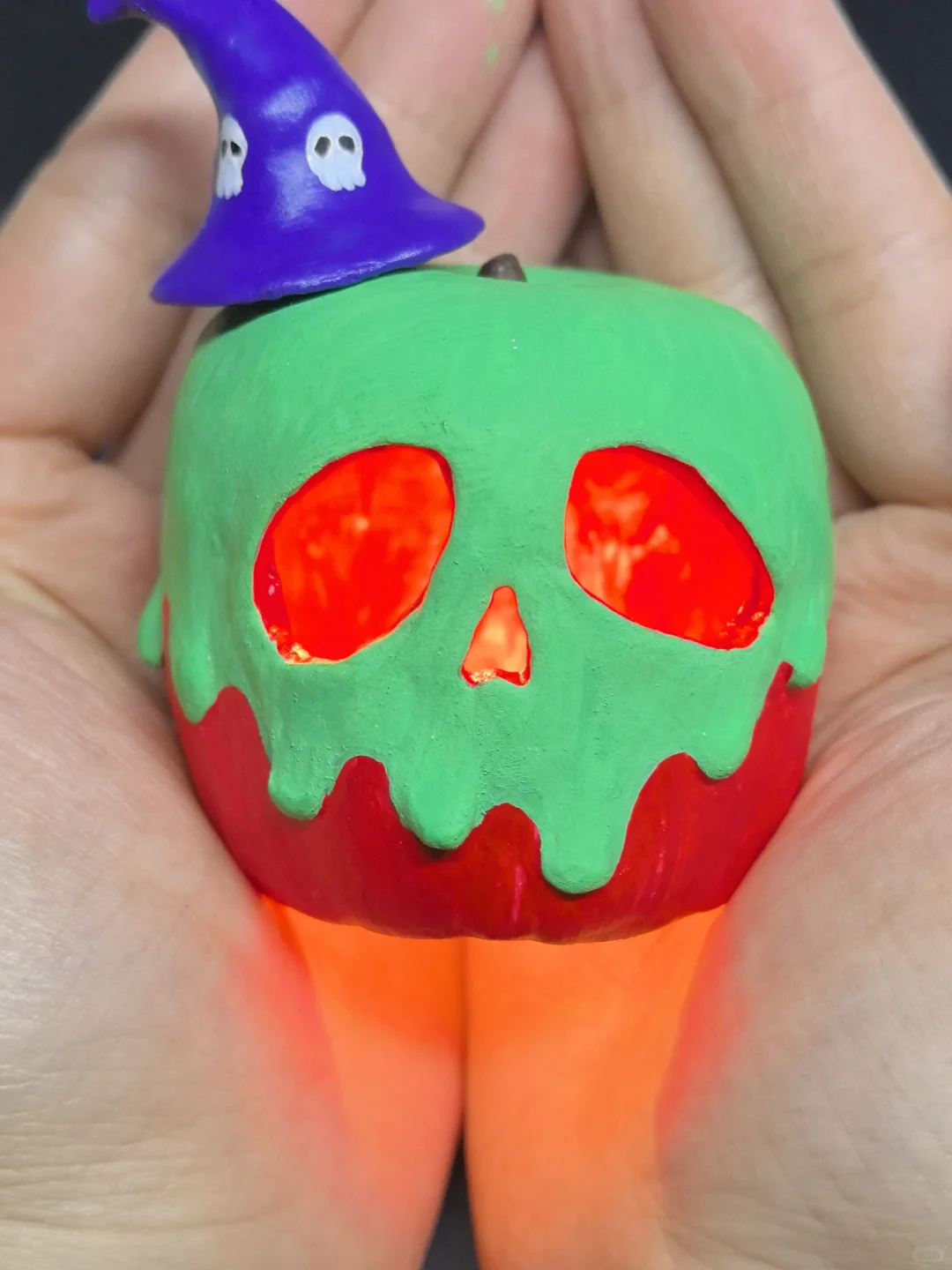 石塑粘土ｌ来一口万圣节限定的美味苹果吧～