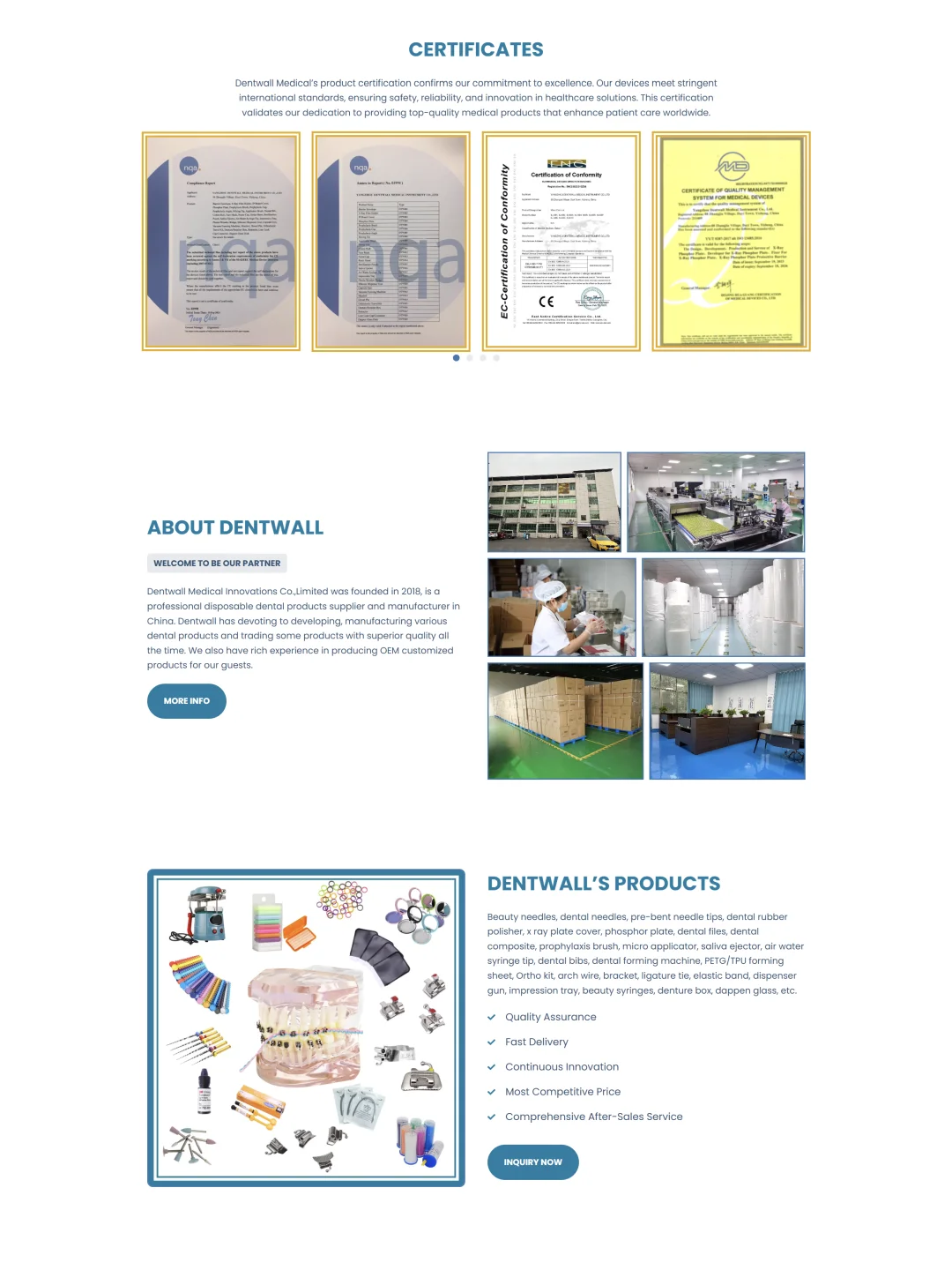 口腔医疗设备与牙科材料外贸独立站搭建案例