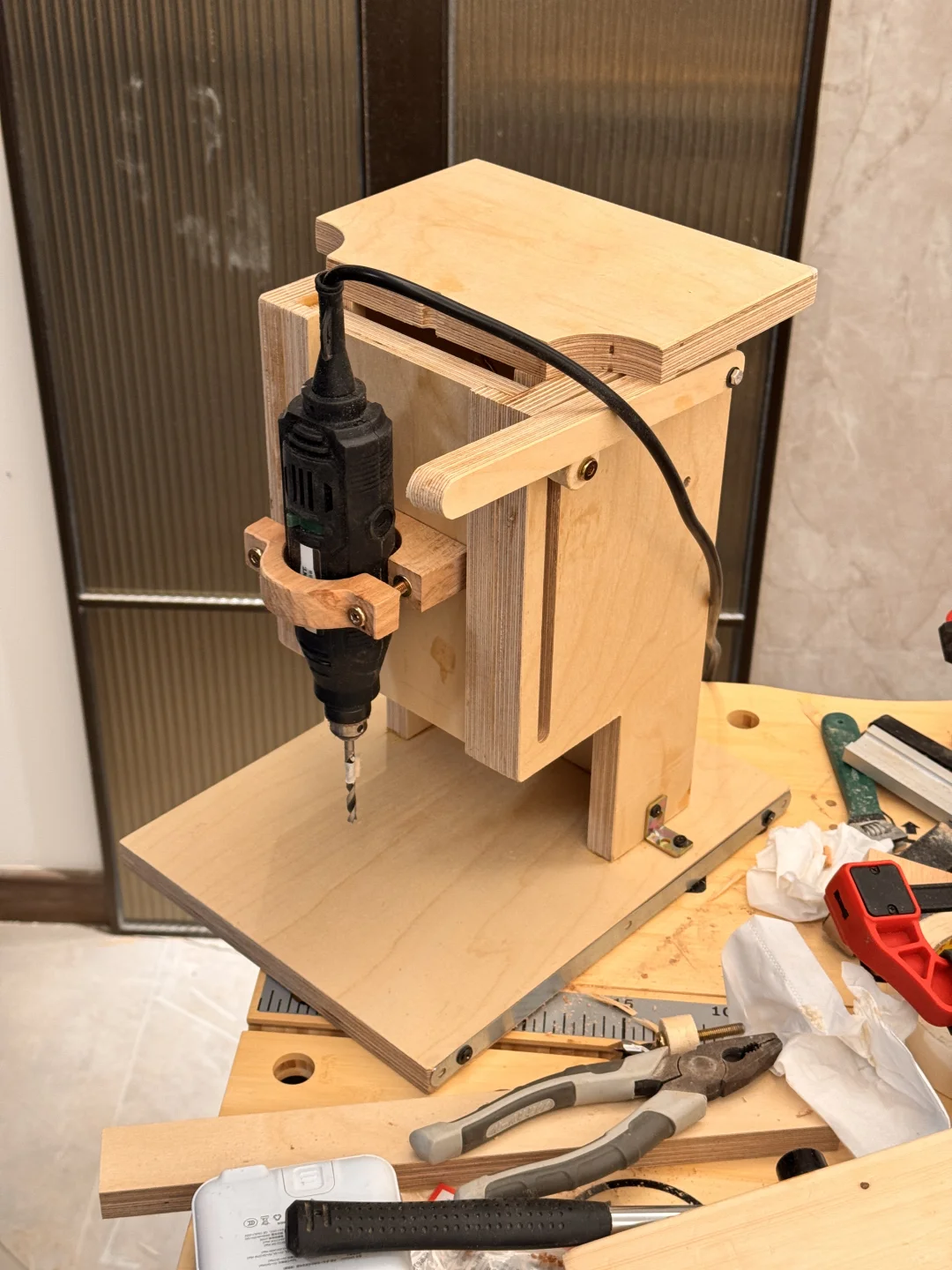 DIY台钻/铣床支架 自己做的工具真好用