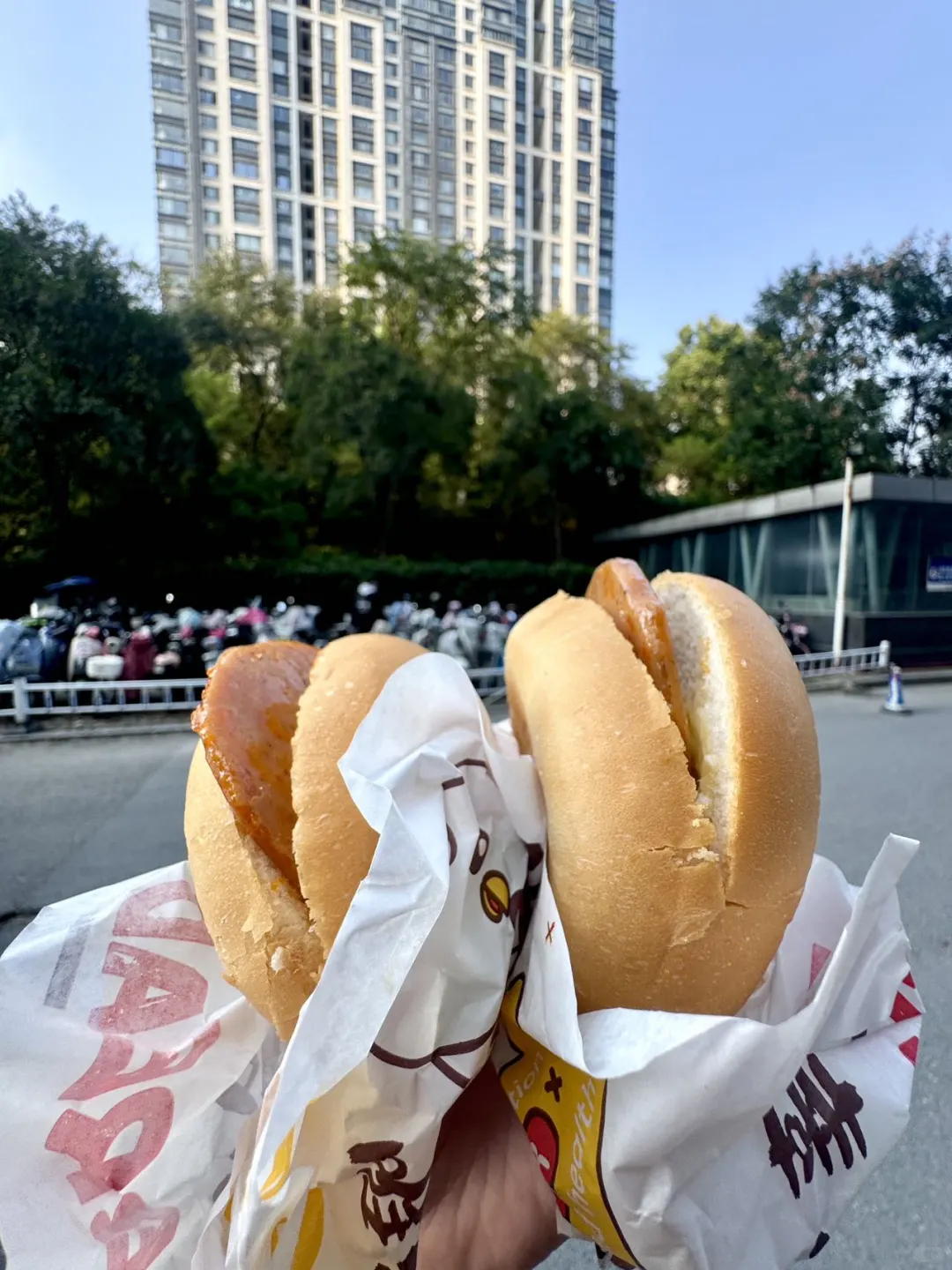 在洛阳！洛阳！！楼下超市新上的即食汉堡