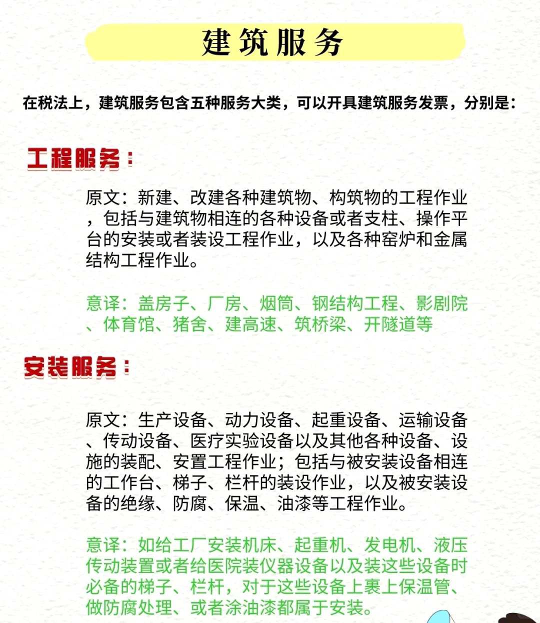 设备安装属于建筑服务吗