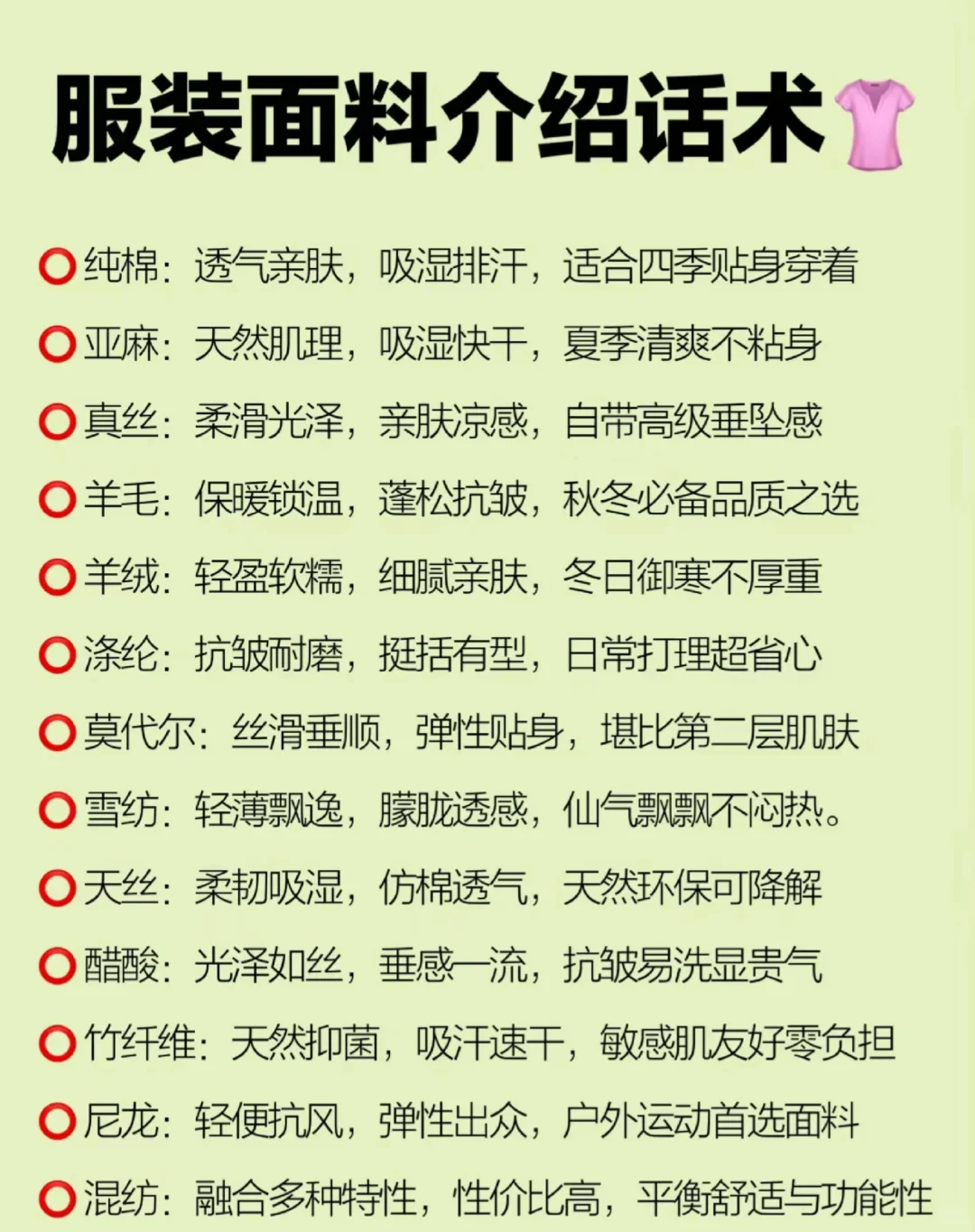 必备的服装面料知识~~