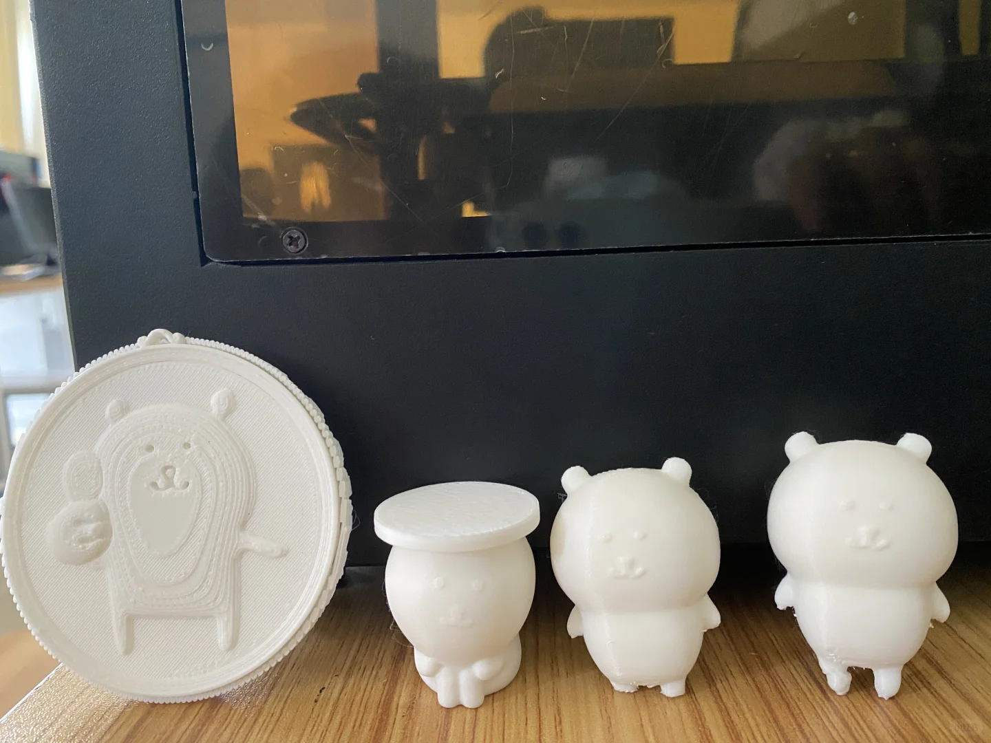 嘻嘻嘻 3d打印做出了三个自嘲熊（＾∇＾）