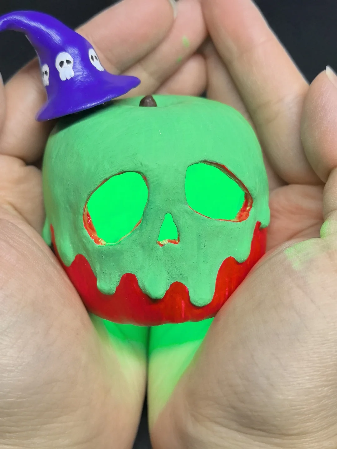 石塑粘土ｌ来一口万圣节限定的美味苹果吧～