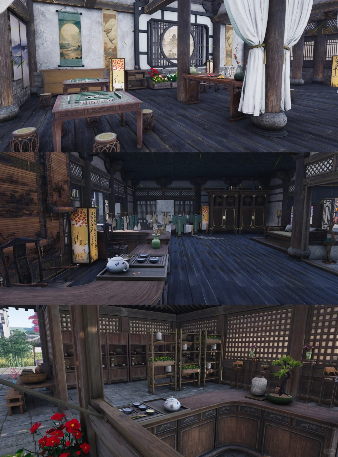 四合一云间渡图纸《栖云山庄》