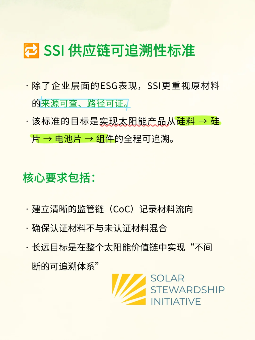 太阳能管理倡议SSI-供应链与ESG全程可追溯