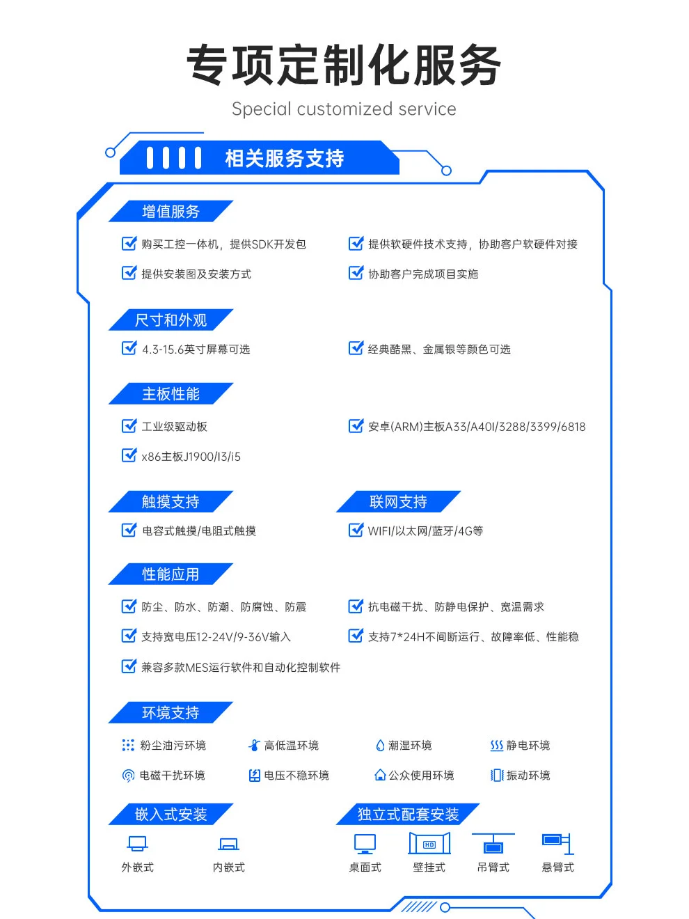 7寸工业触摸一体机自动化多功能解决方案