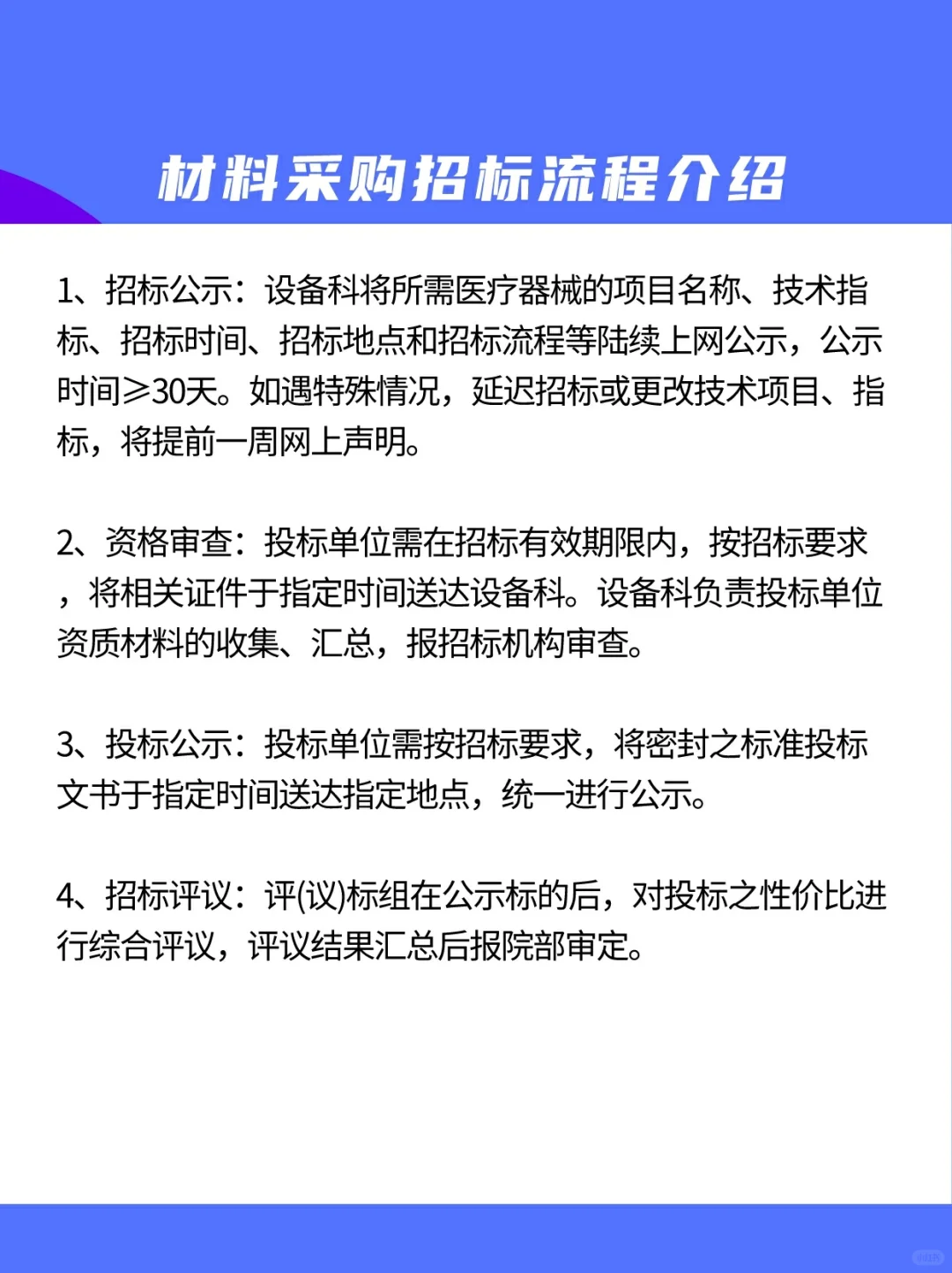 材料采购招标流程介绍