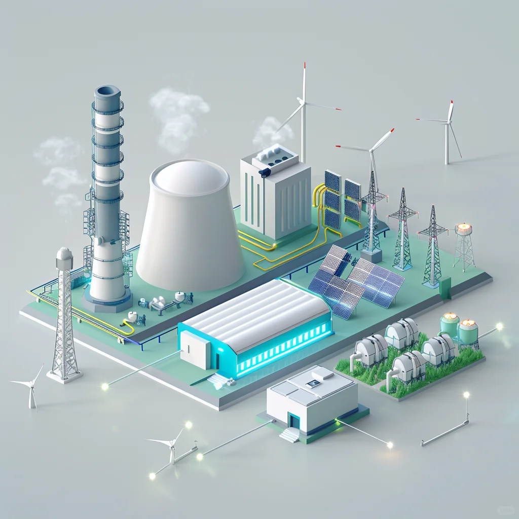 Midjourney咒语分享-电网主题智慧城市