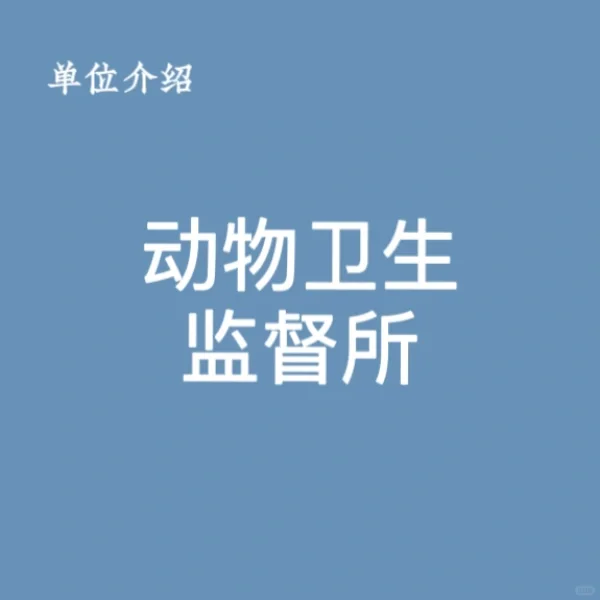 宝子们,这是动物卫生监督所