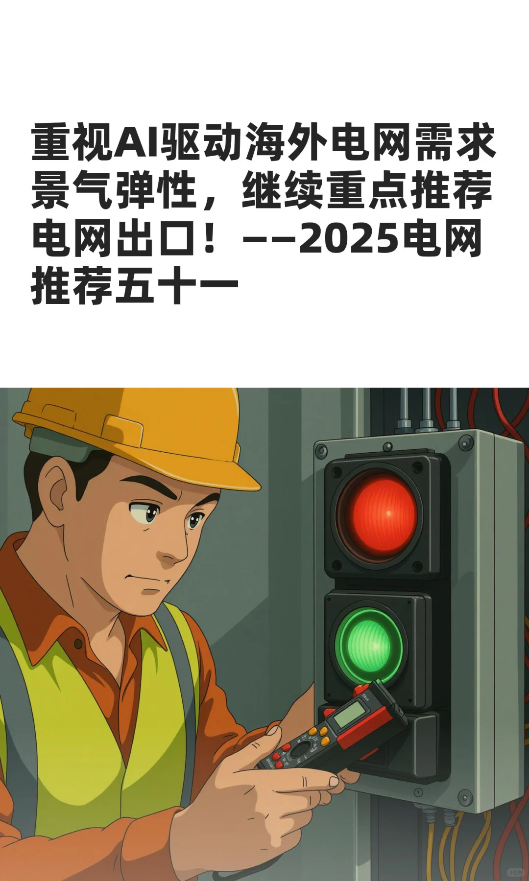 重视AI驱动海外电网需求景气弹性，继续重点