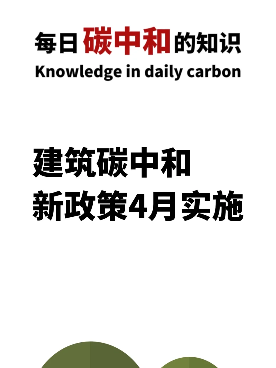 建筑碳中和，新政策四月一号实施