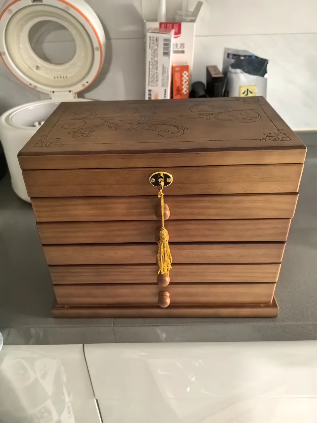 多层实木首饰盒，收纳仪式感拉满