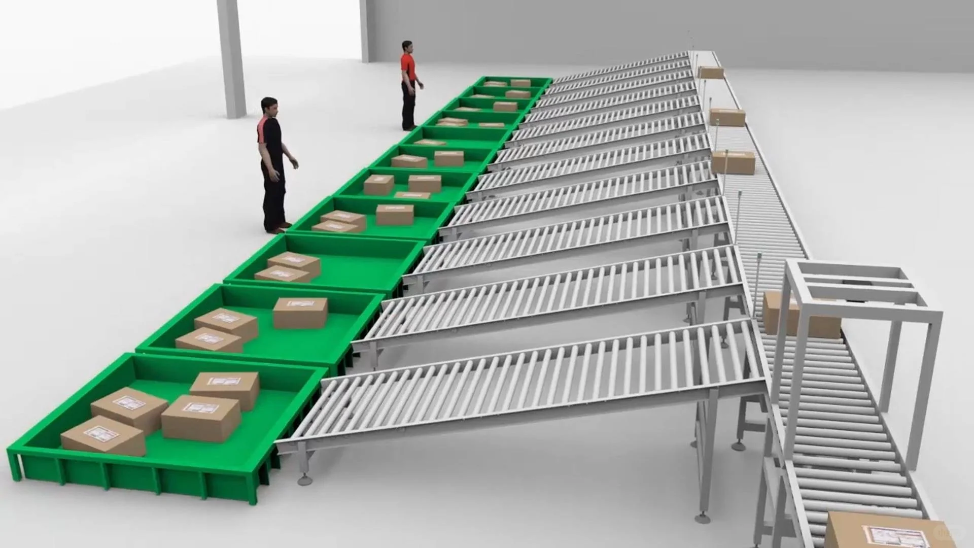 工厂流水线动画制作