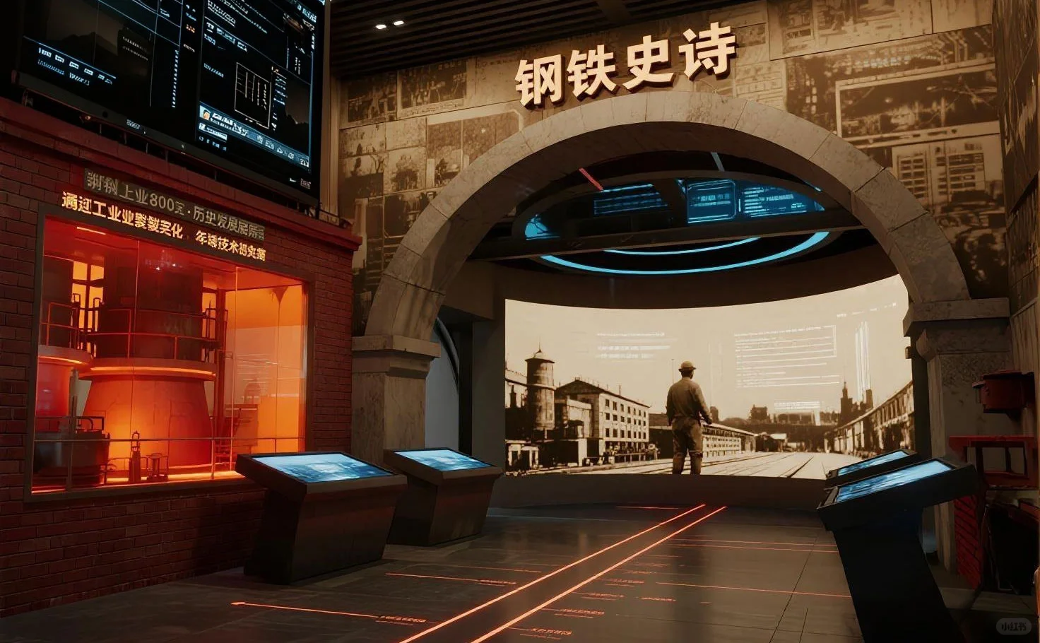 钢流烫到心跳的钢铁企业科技展厅太酷了吧?