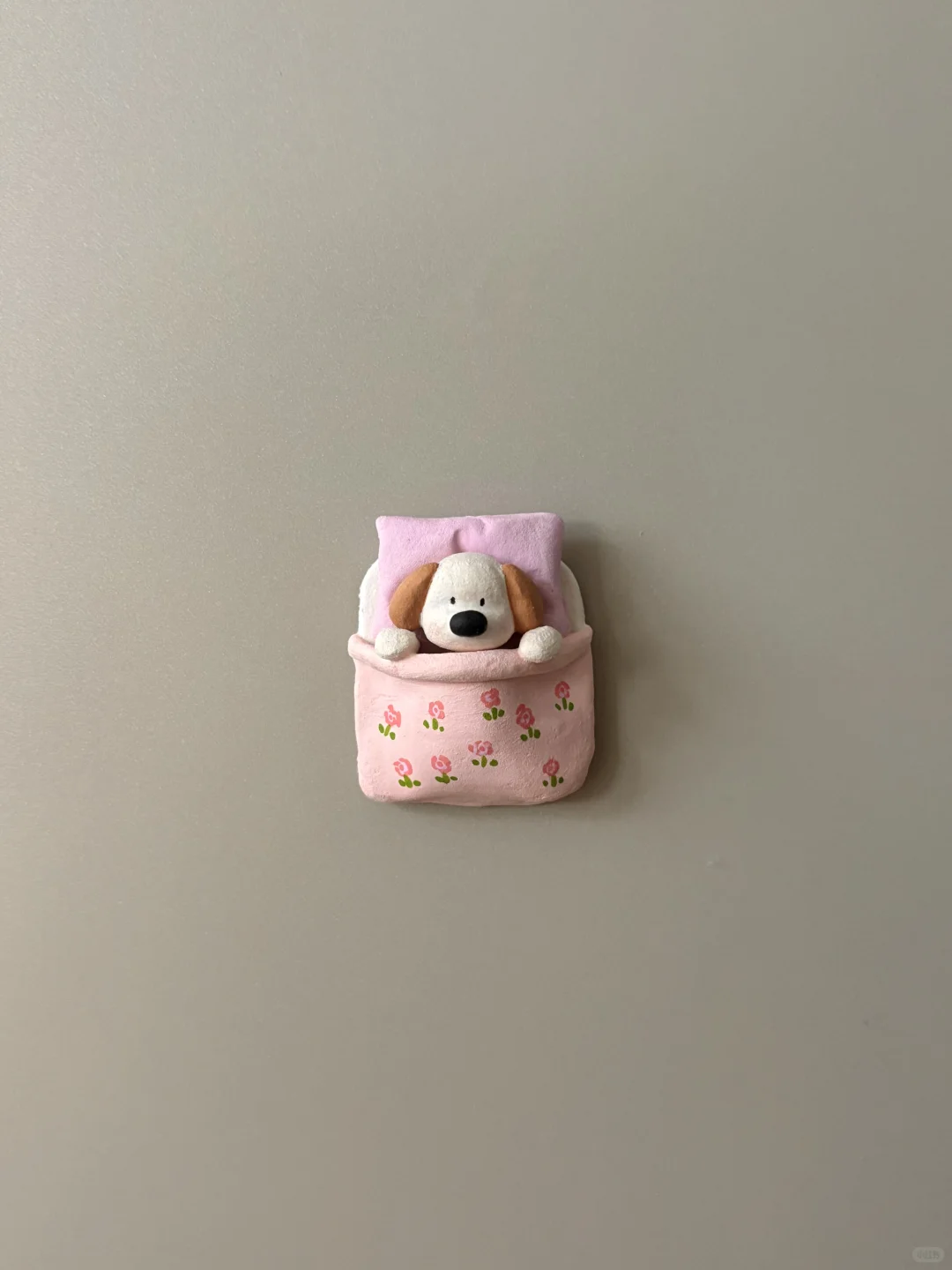 ?石塑粘土冰箱贴?小狗晚安啦?