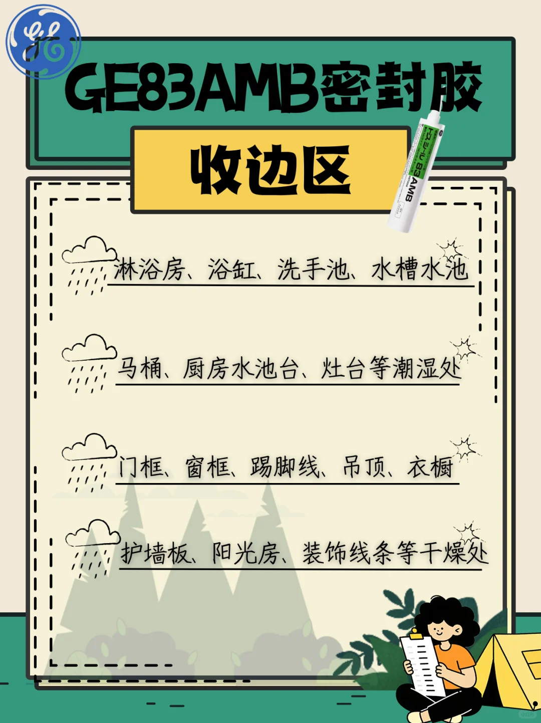 厨卫发霉开裂？GE83AMB 一次解决所有痛点✨