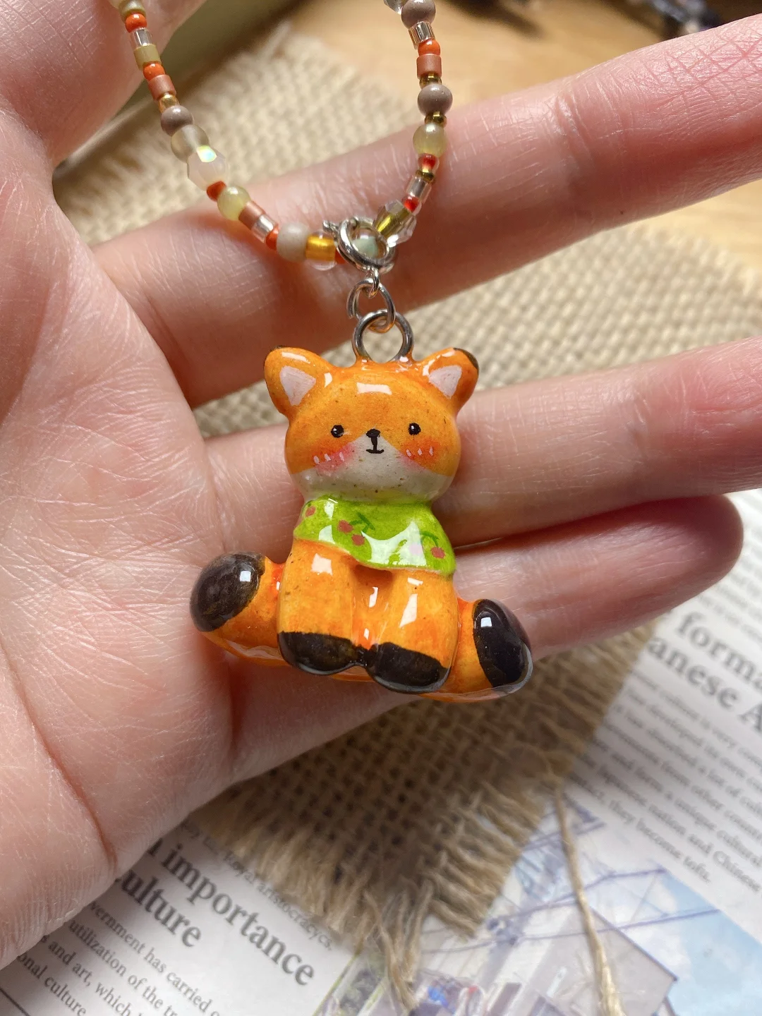 石塑粘土｜歪头小狐狸?～