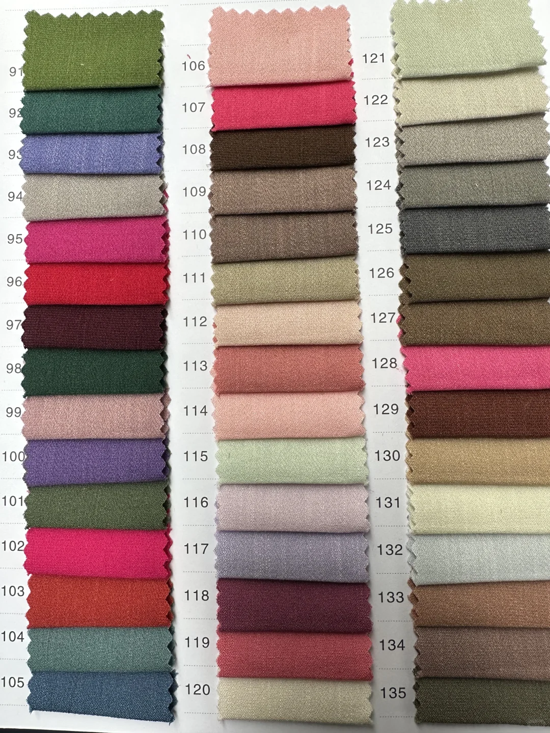 仿麻竹节系列色卡来啦