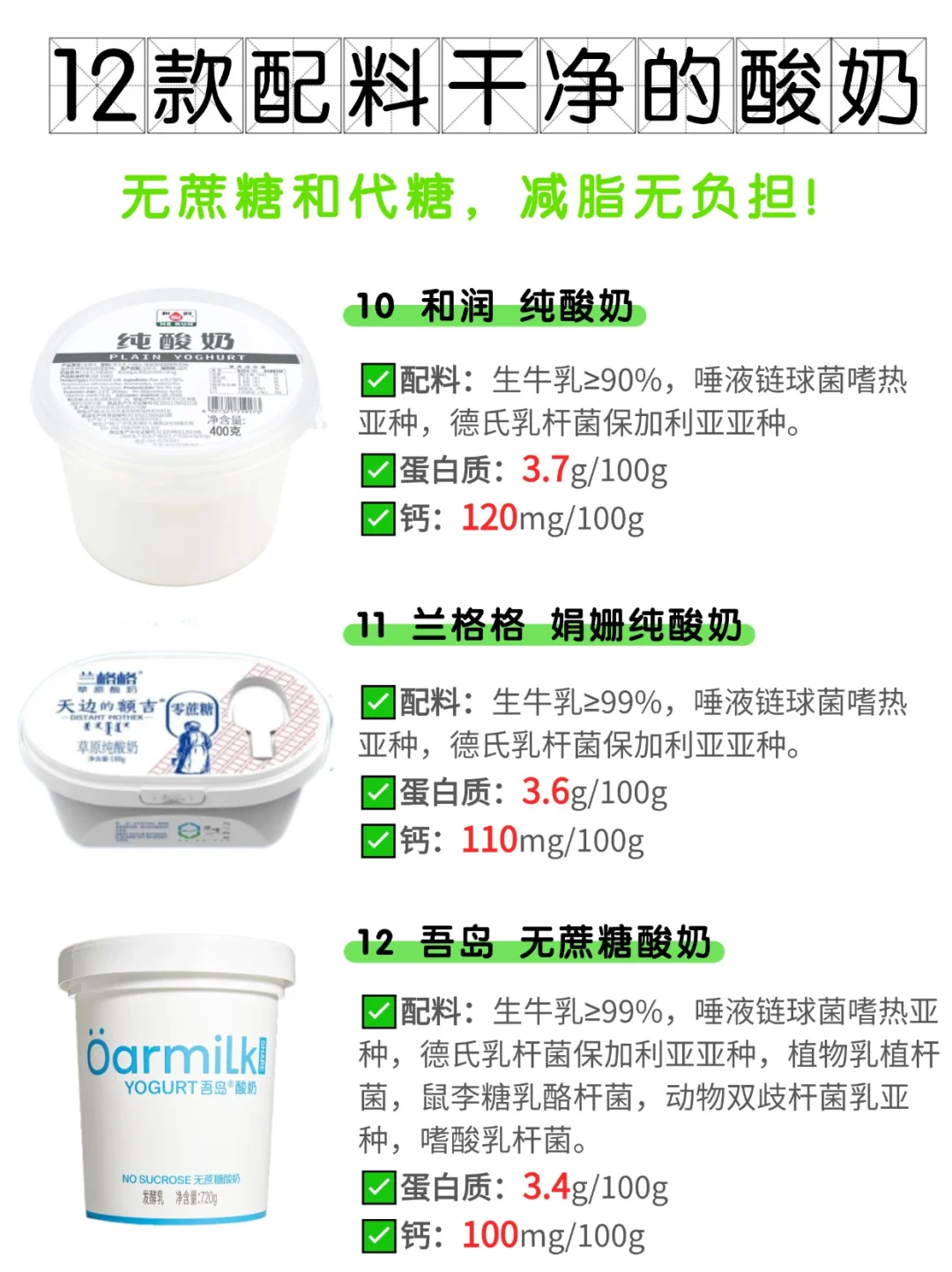 12款配料干净的酸奶?你选对了吗❓