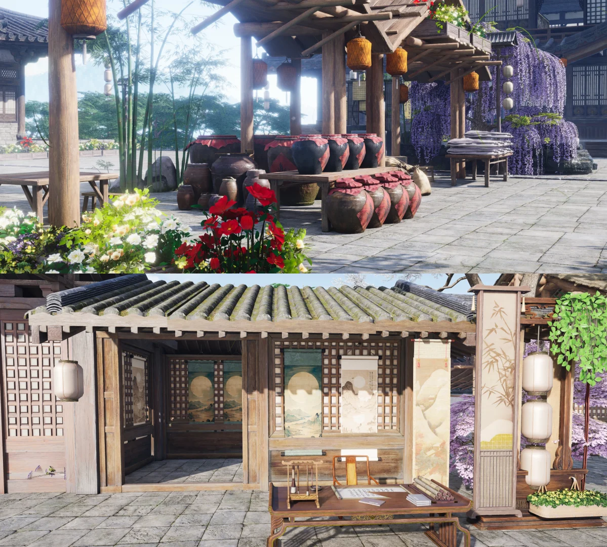 四合一云间渡图纸《栖云山庄》