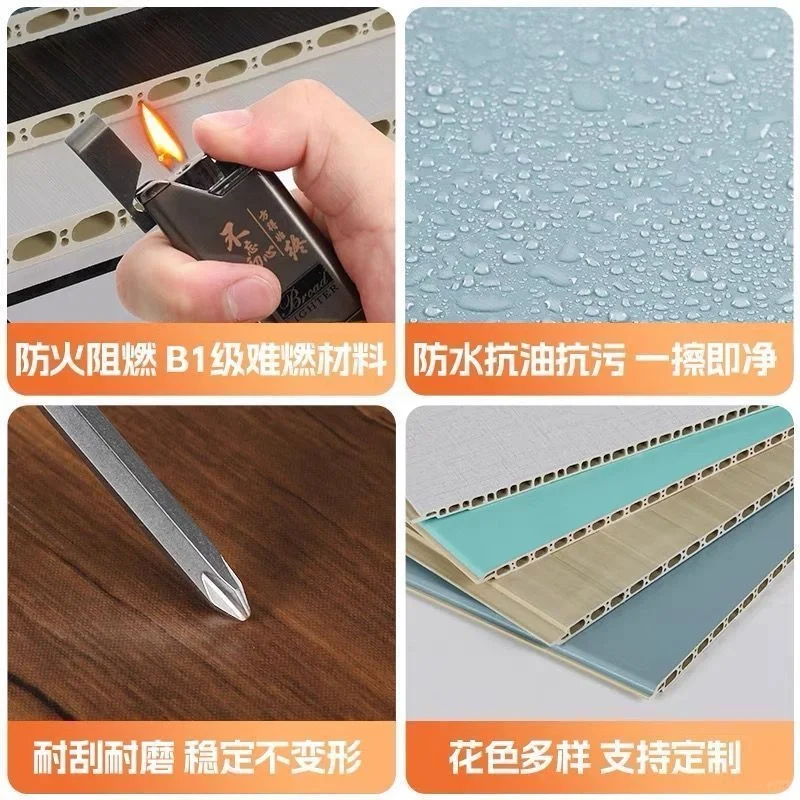 成都新款环保竹木纤维集成墙板石塑护墙板快