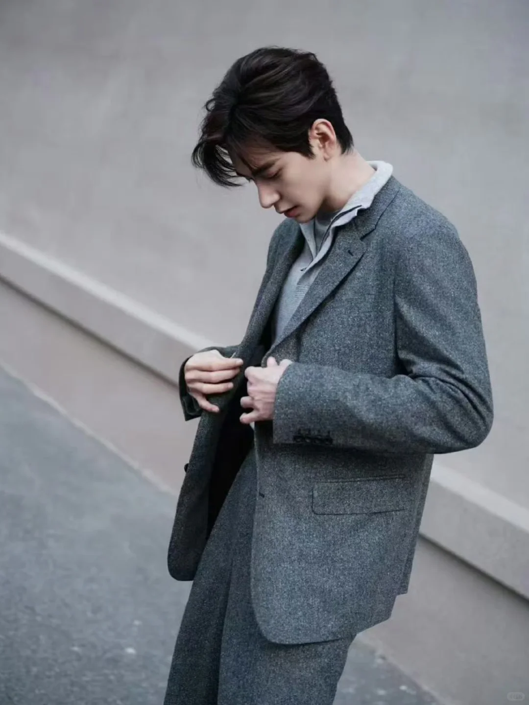 西装 | 当陈星旭灰毛呢西装撞在我审美上!