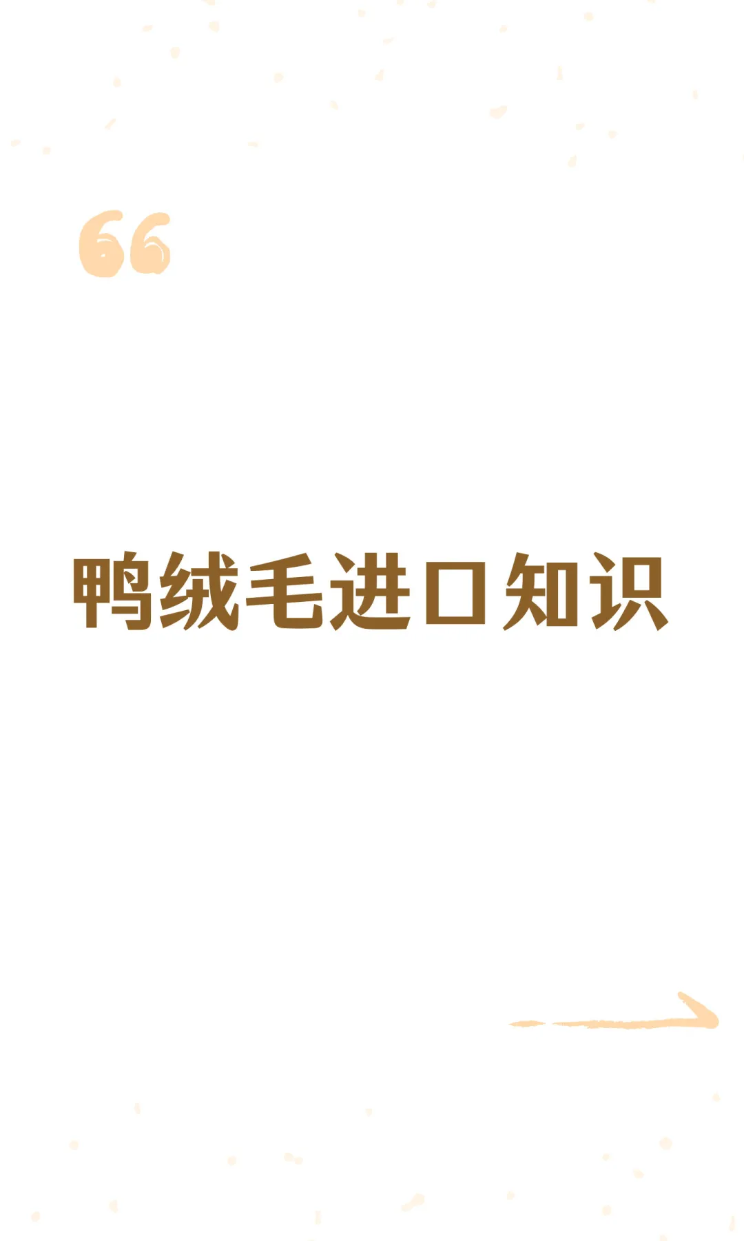 鸭绒毛进口知识
