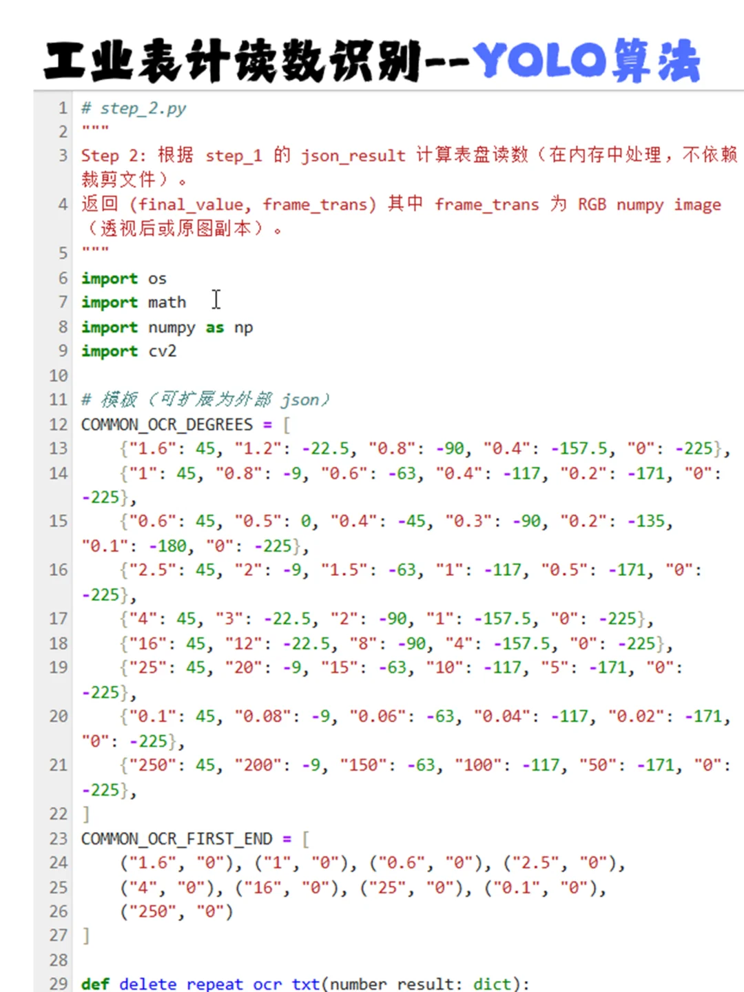 机器学习-YOLO算法工业表计读数识别