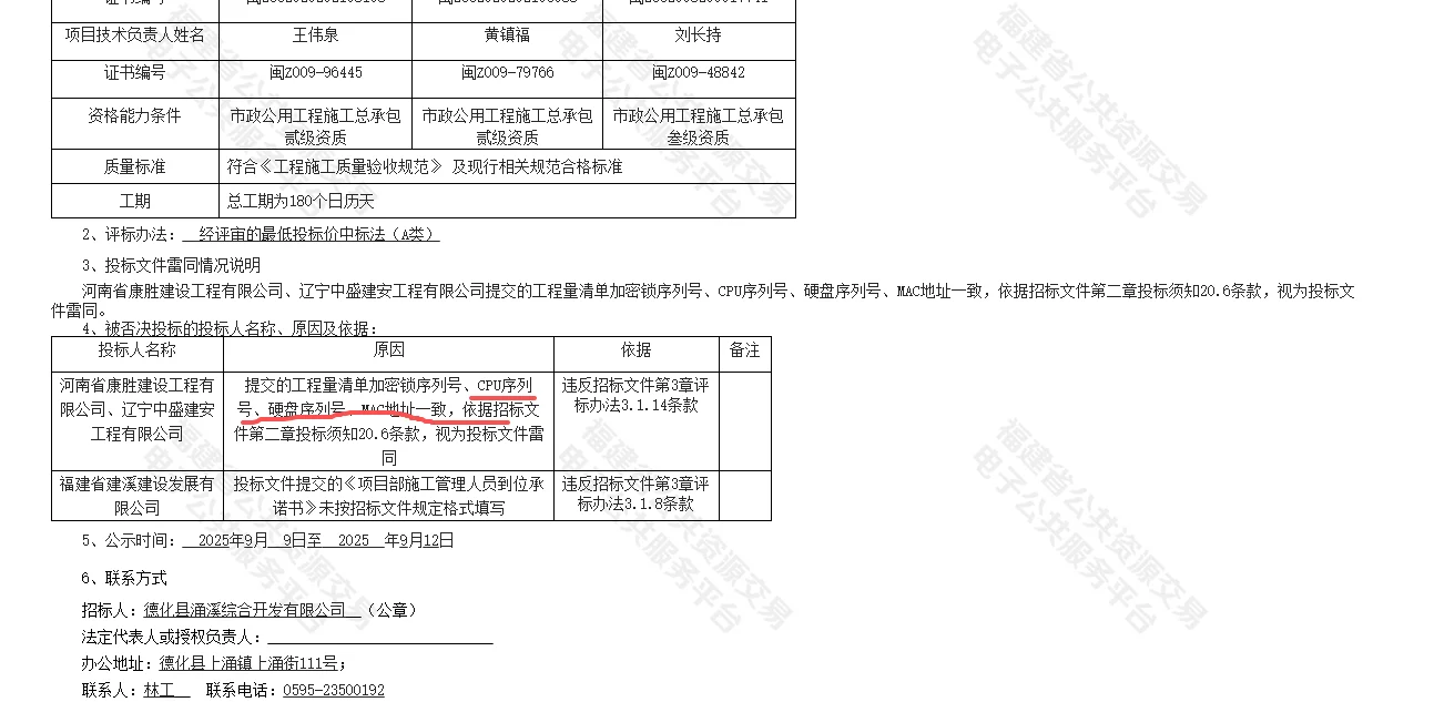 福建工程投标报价｜雷同