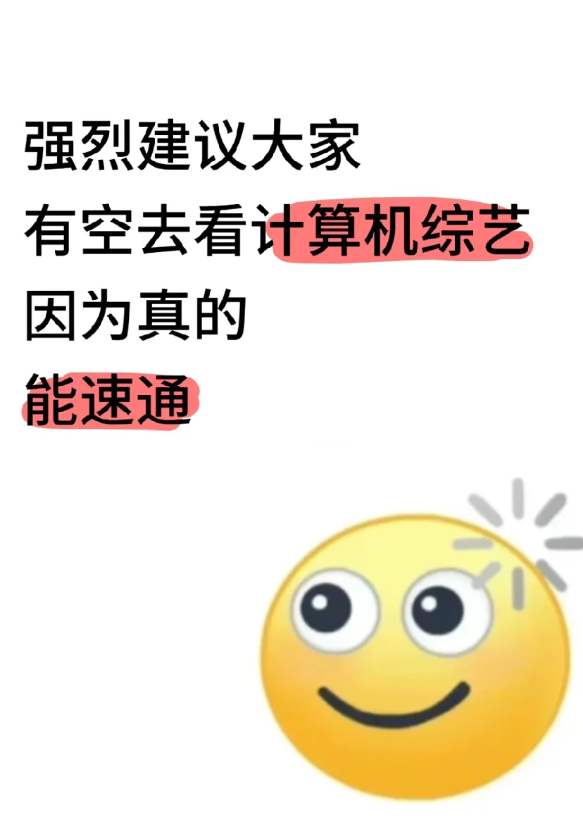 建议大家有空就去看计算机综艺~