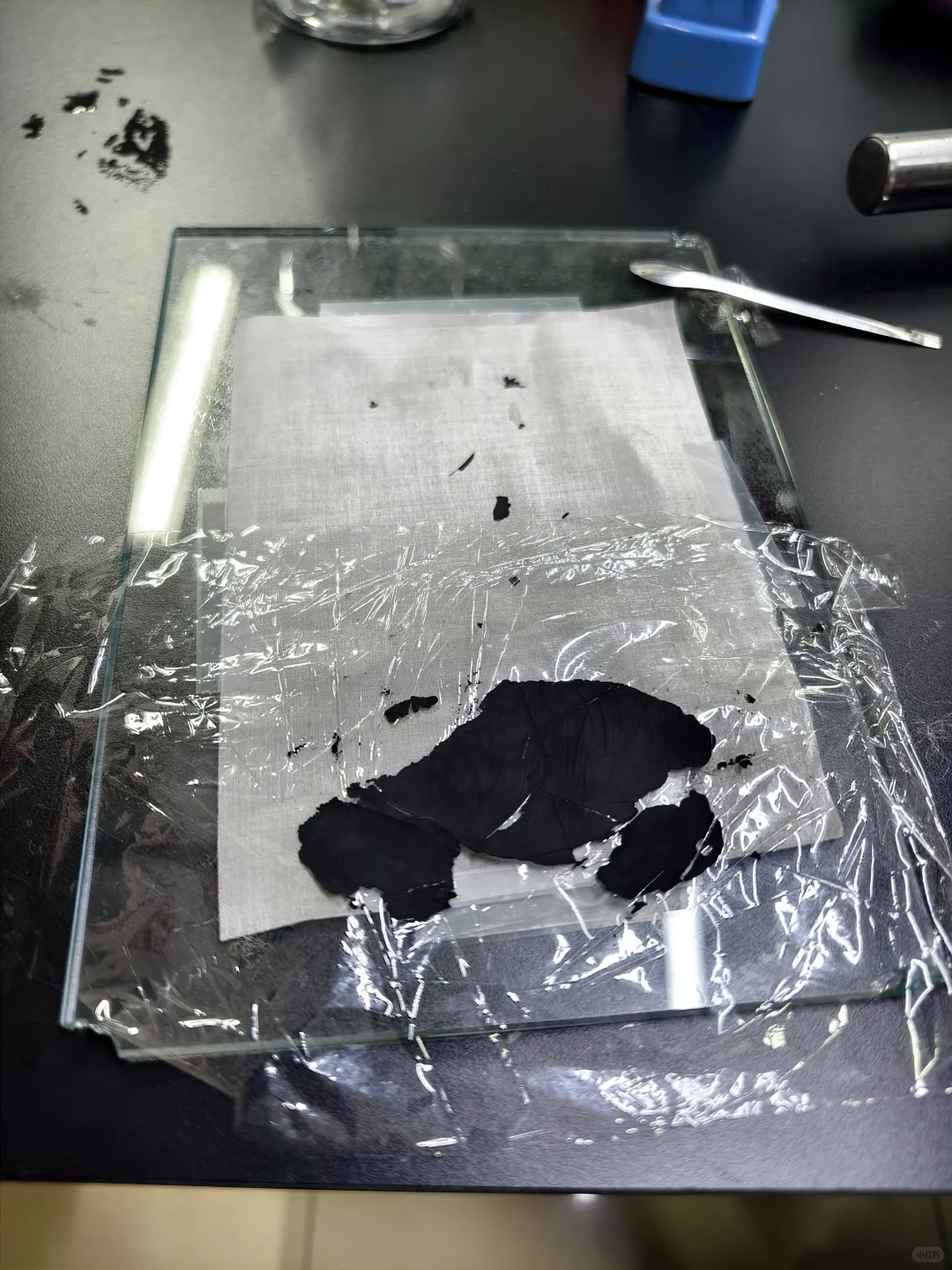 手擀的正极，怎么压不到不锈钢网上呢