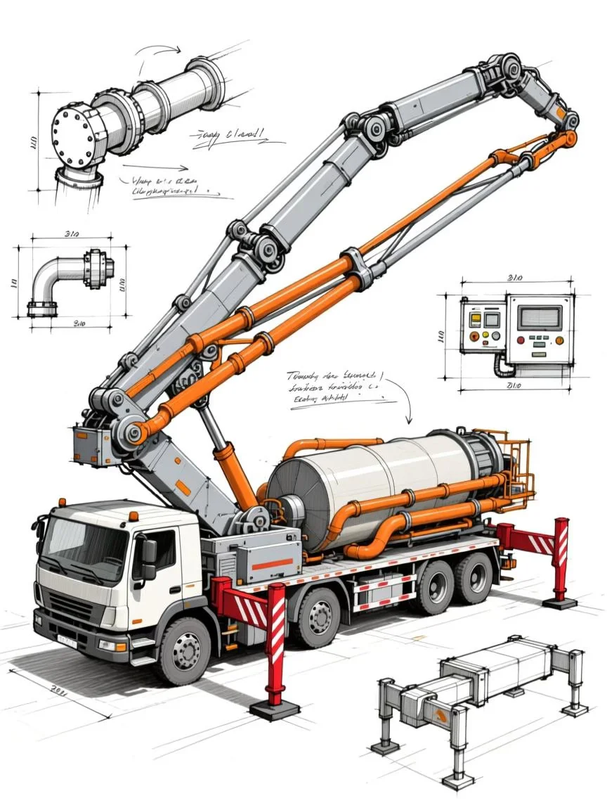 混凝土泵车·设计草稿［咒语］
