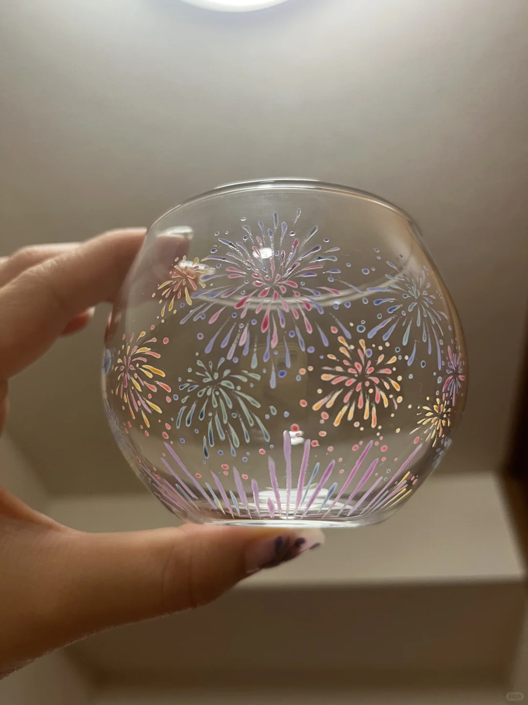 夏天的烟花玻璃杯